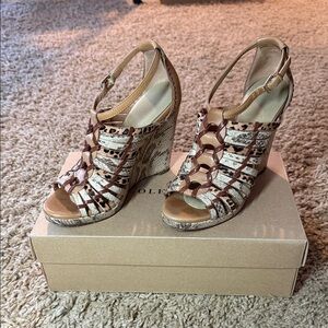 Cole Haan Air Minka Wedge Sandals Size 6